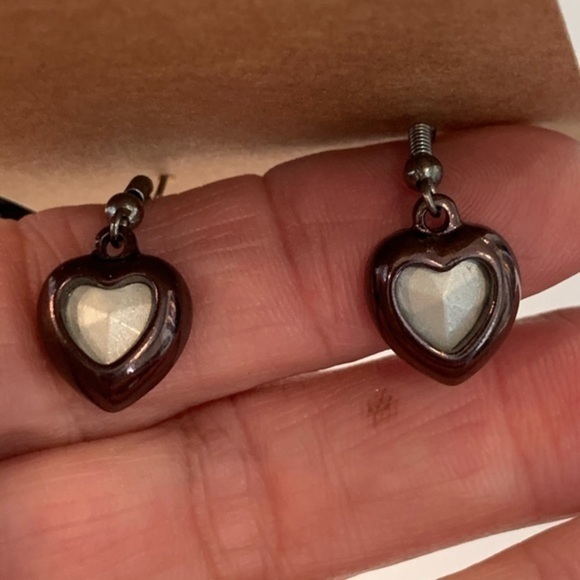 💐.5/25 heart dangle drop crystal earrings - Picture 3 of 6